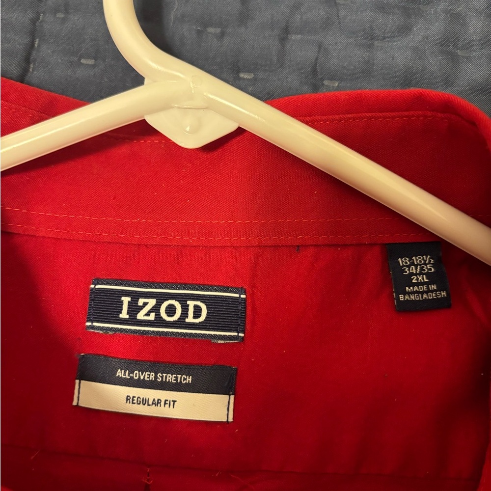 Izod Classic Red Dress Shirt - Picture 3 of 3